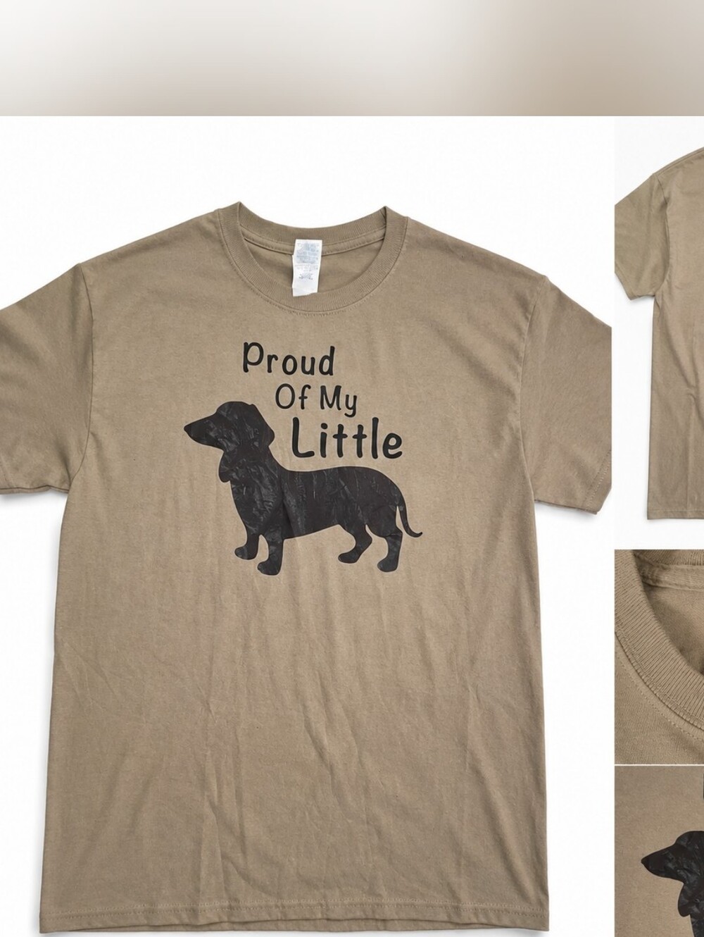 Gildan Tan Dachshund 'Proud Of My Little' T-Shirt